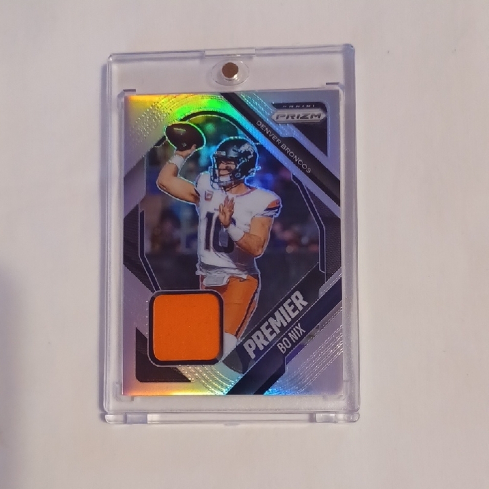 2025 Panini Prizm Premier BO NIX Card with Orange Patch DENVER BRONCOS #Pjy-BNX